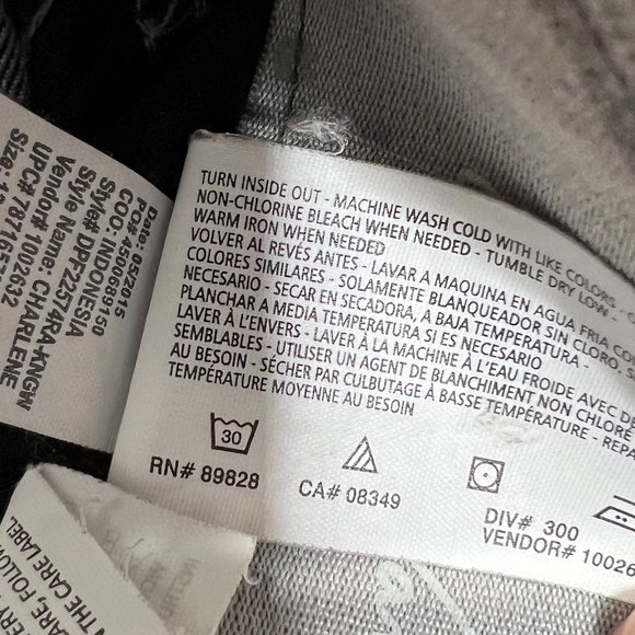 (SOLD)Gloria Vanderbilt Pants sz 12 Gray Trouser Jean Business Casual Stretch - Picture 9 of 9